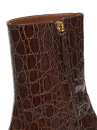 Brenda Embossed Leather 45MM Booties