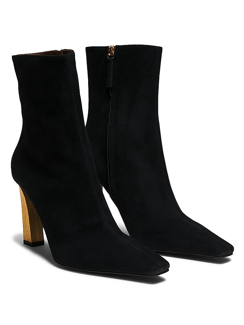 Metallic Heel 90MM Booties