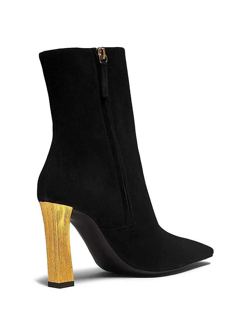 Metallic Heel 90MM Booties