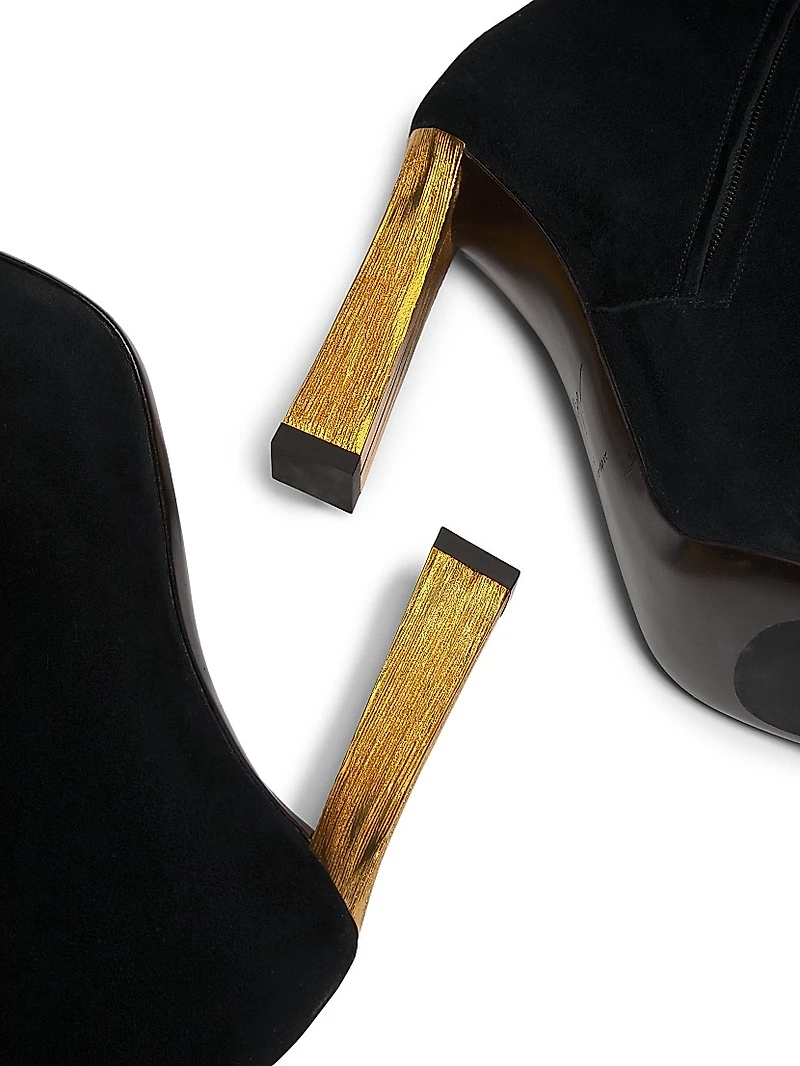 Metallic Heel 90MM Booties