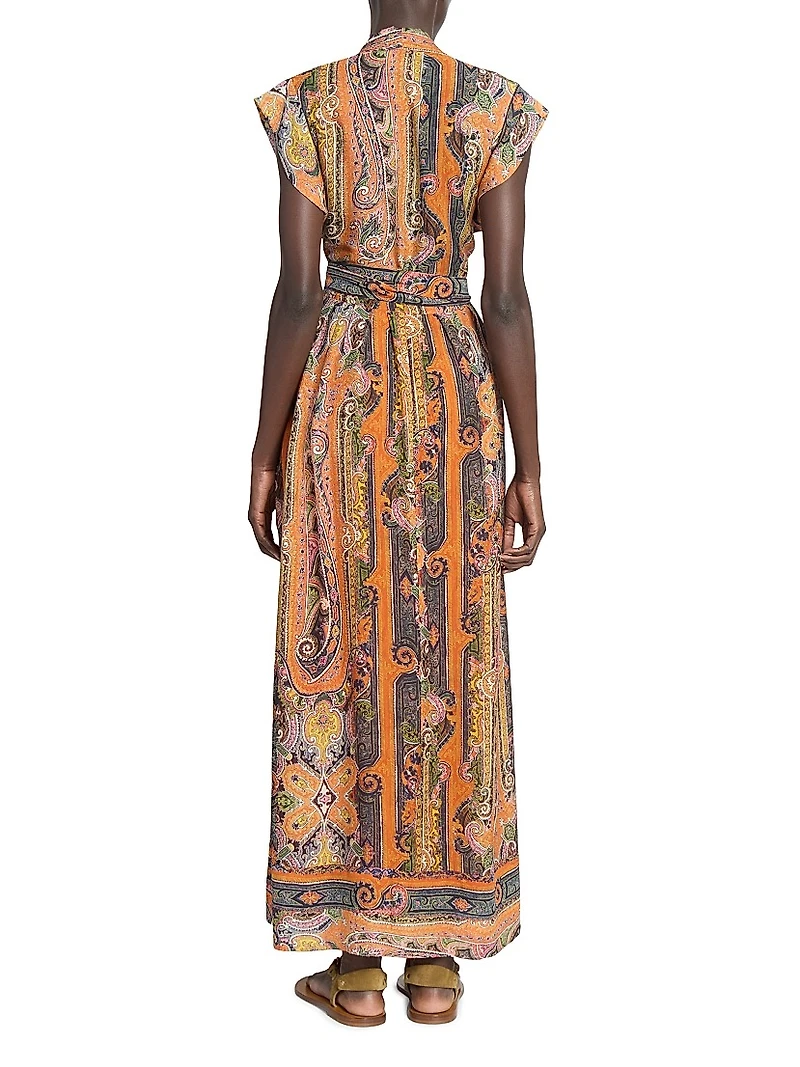 Melissa Printed Silk Maxi Dress
