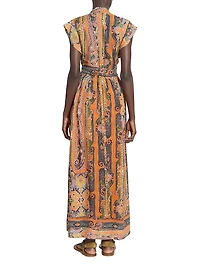 Melissa Printed Silk Maxi Dress