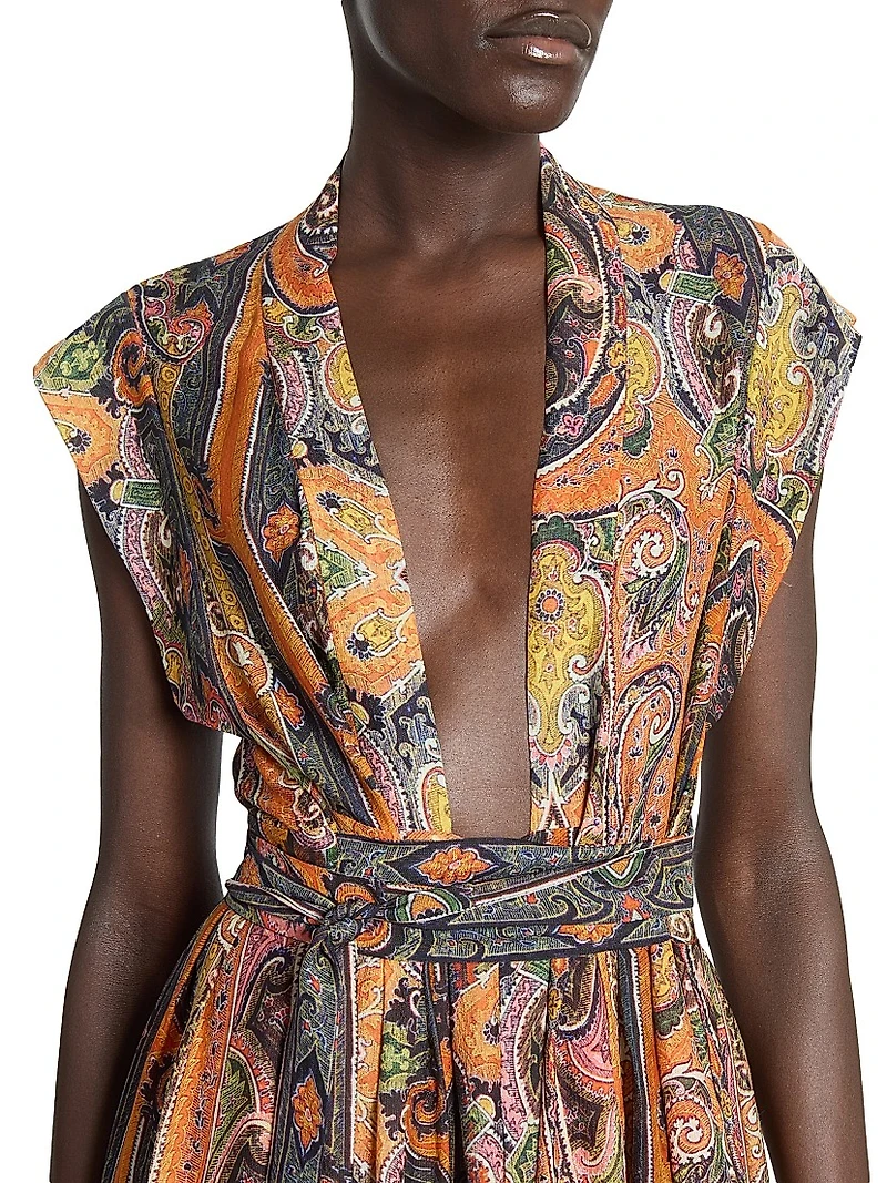 Melissa Printed Silk Maxi Dress