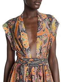 Melissa Printed Silk Maxi Dress