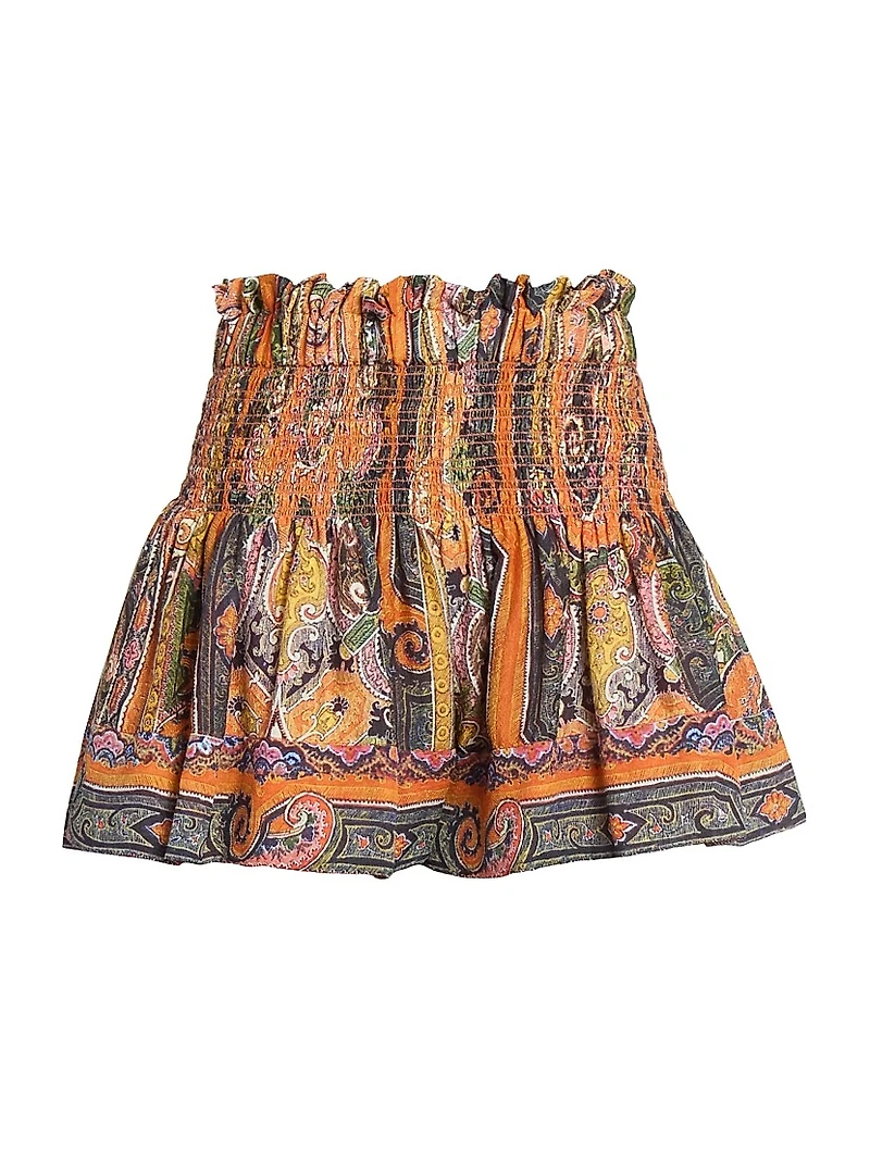 Maelly Printed Smocked Shorts