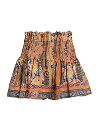 Maelly Printed Smocked Shorts