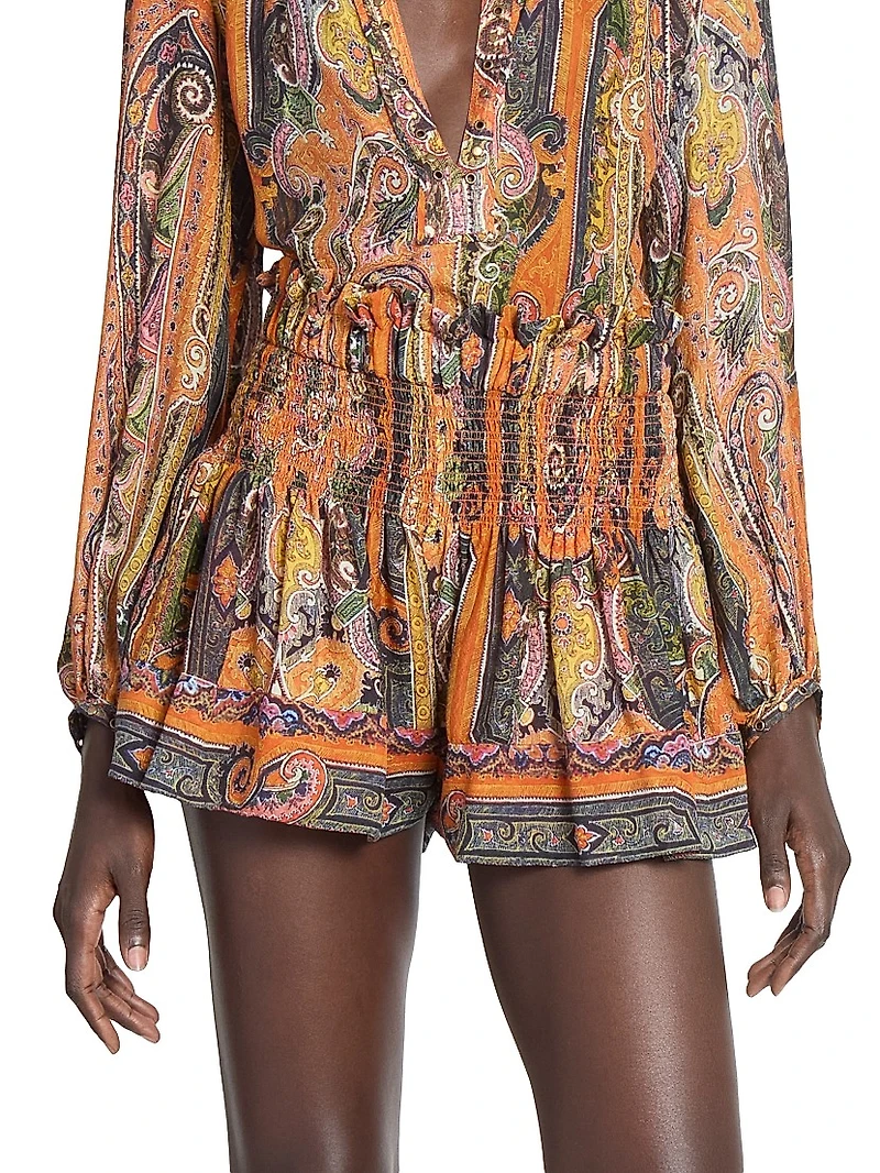 Maelly Printed Smocked Shorts