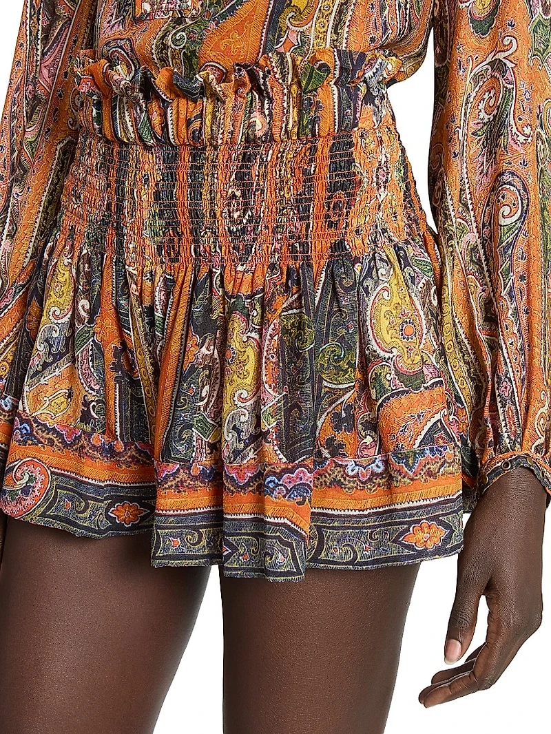 Maelly Printed Smocked Shorts