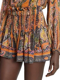Maelly Printed Smocked Shorts