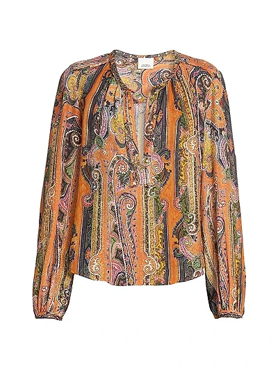 May Printed Silk Blouse