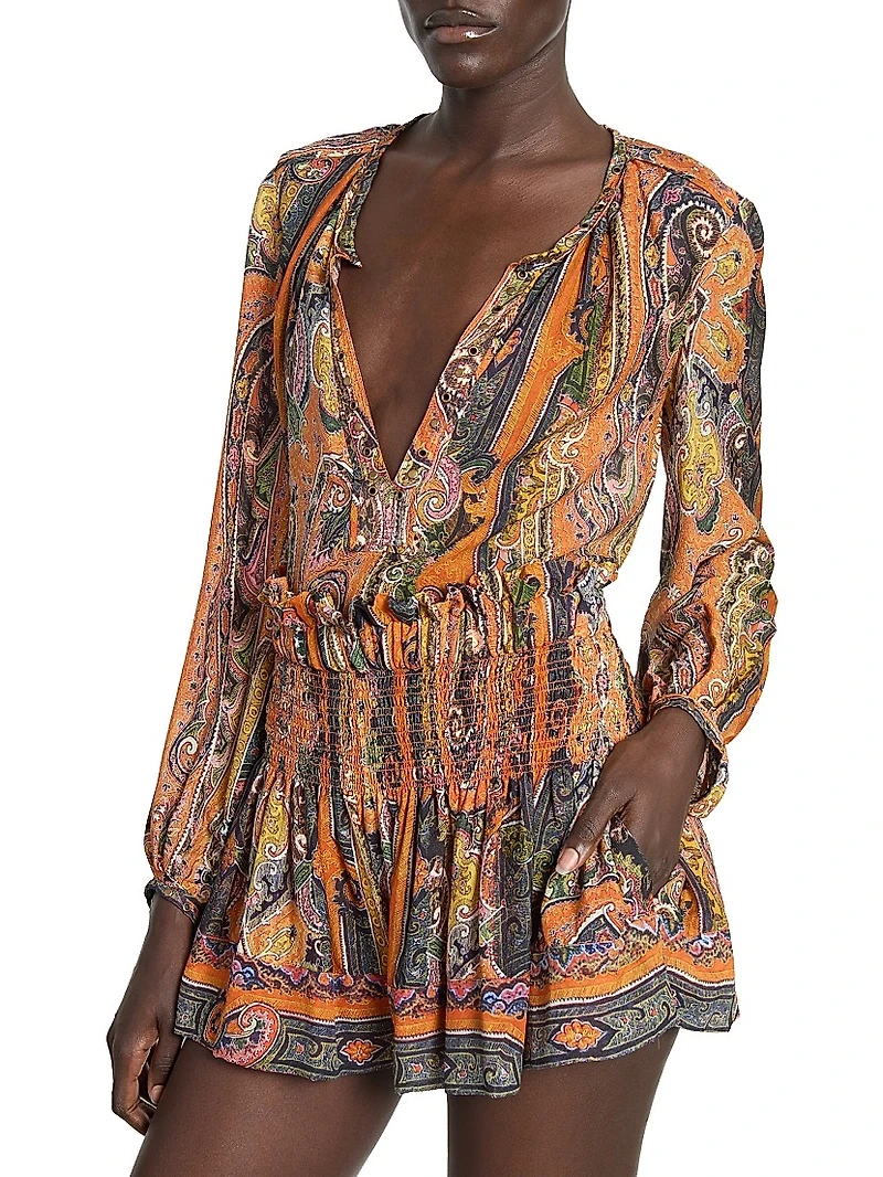 May Printed Silk Blouse