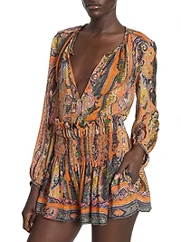 May Printed Silk Blouse