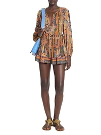 May Printed Silk Blouse