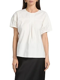 Haleigh Pleated Cotton Top