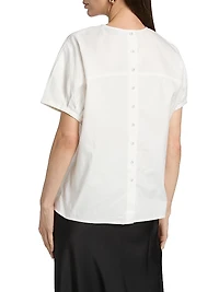 Haleigh Pleated Cotton Top