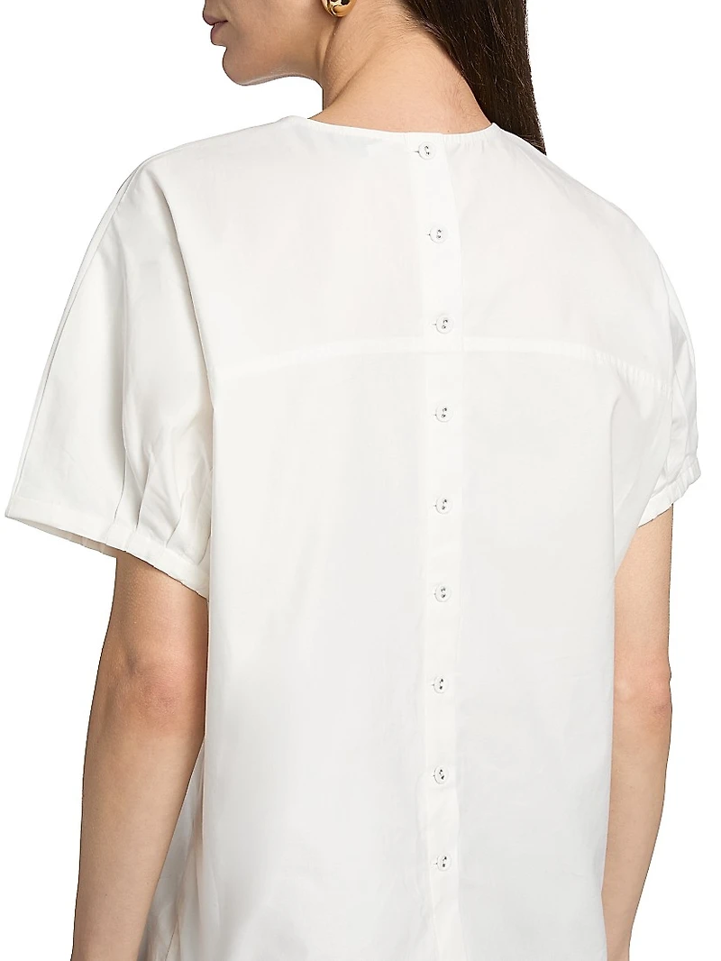 Haleigh Pleated Cotton Top