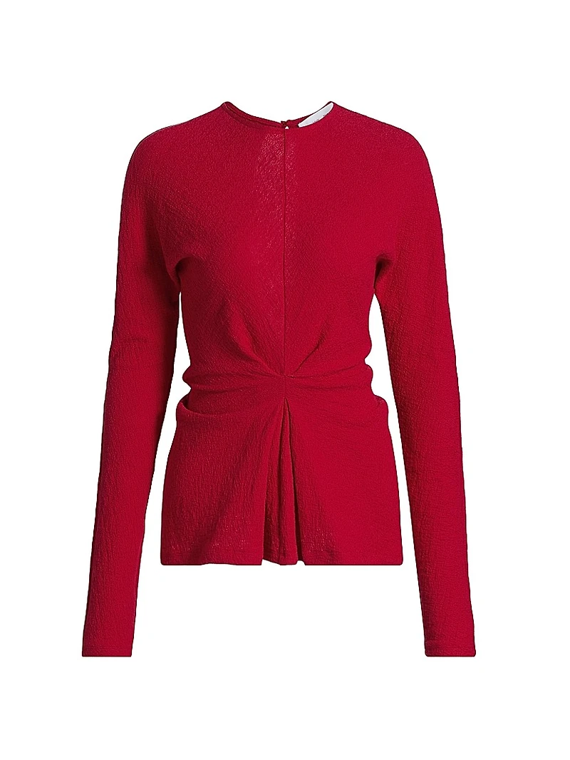 Heather Twisted Stretch Cotton Top