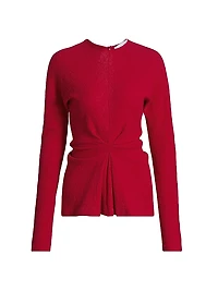 Heather Twisted Stretch Cotton Top