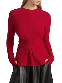 Heather Twisted Stretch Cotton Top