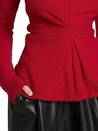 Heather Twisted Stretch Cotton Top