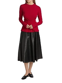 Heather Twisted Stretch Cotton Top