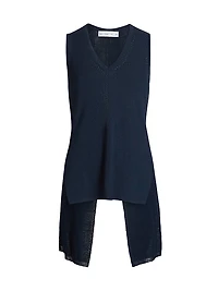 Heyde Linen-Blend Back Slit Sweater