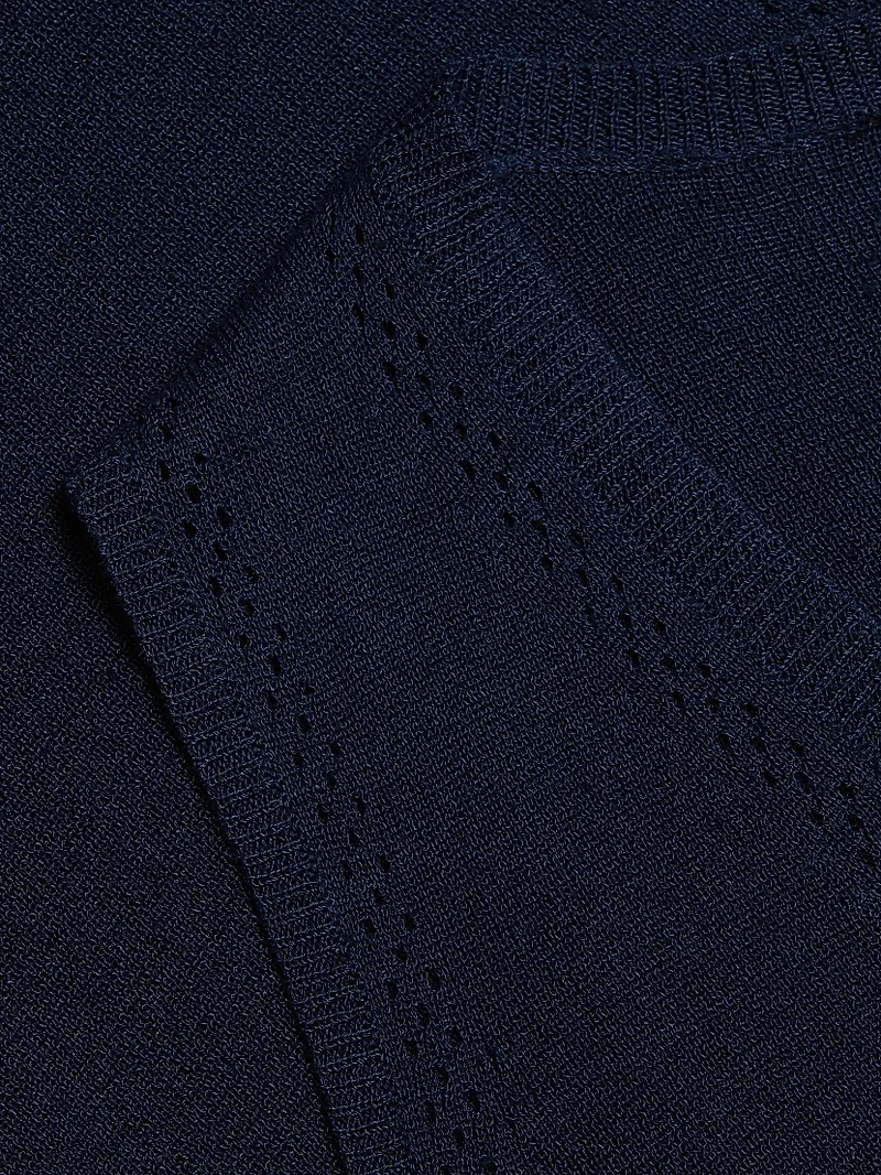 Heyde Linen-Blend Back Slit Sweater