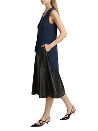 Heyde Linen-Blend Back Slit Sweater