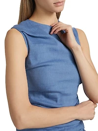 Anoushka Linen Sleeveless Top