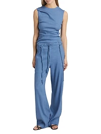Anoushka Linen Sleeveless Top