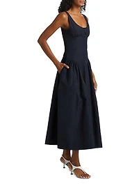 Kendall Pleated Fit & Flare Midi-Dress