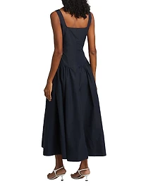 Kendall Pleated Fit & Flare Midi-Dress