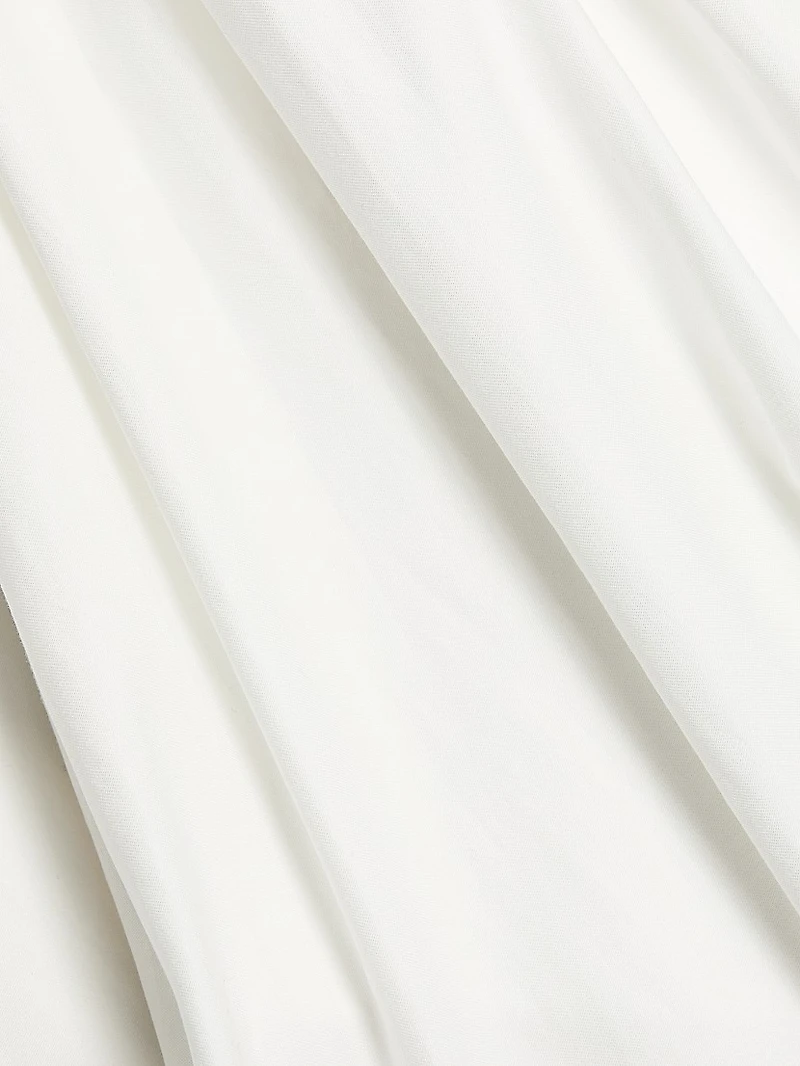 Austin Pleated Cotton A-Line Midi-Skirt