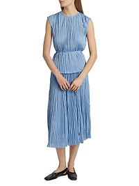 Lyra Pleated Jersey Sleeveless Top