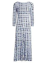 Jen Printed Jersey A-Line Dress
