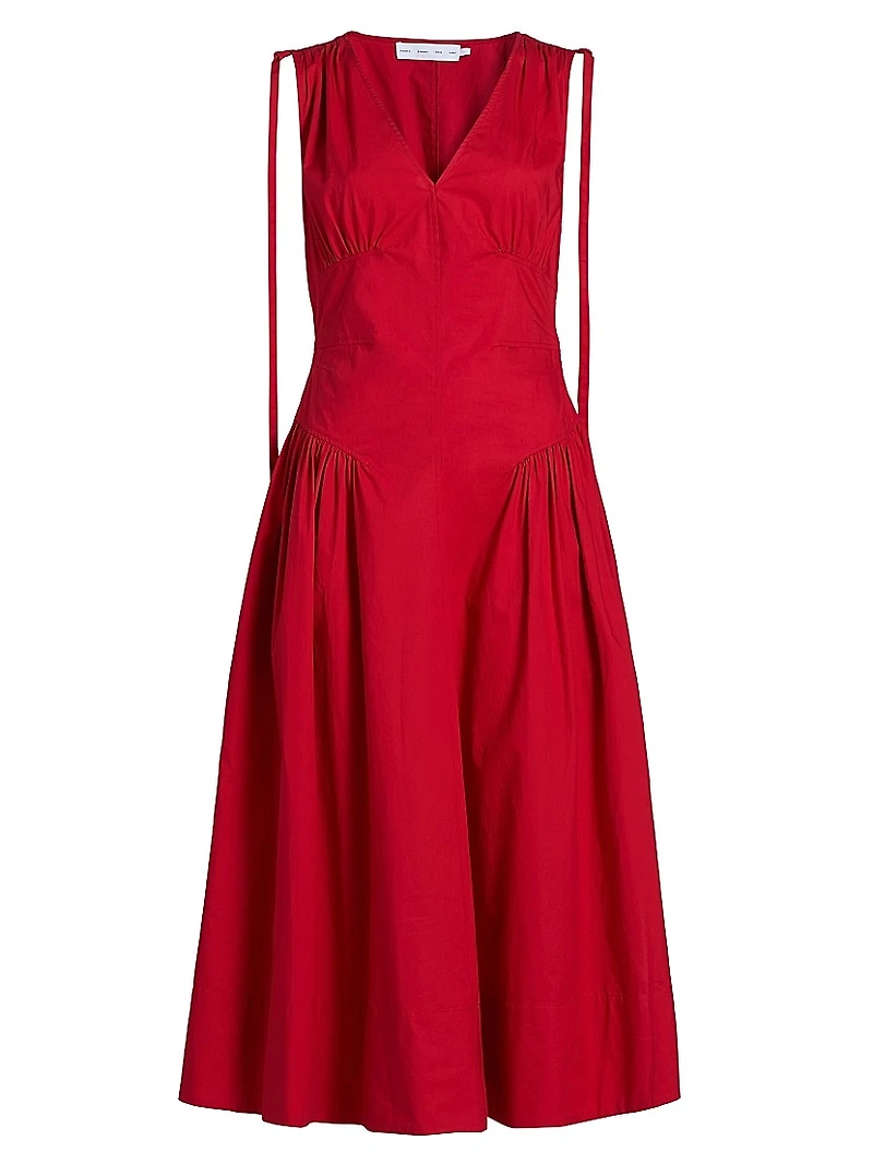 Clayton Cotton Poplin Midi-Dress