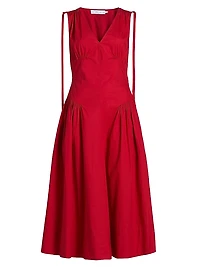 Clayton Cotton Poplin Midi-Dress