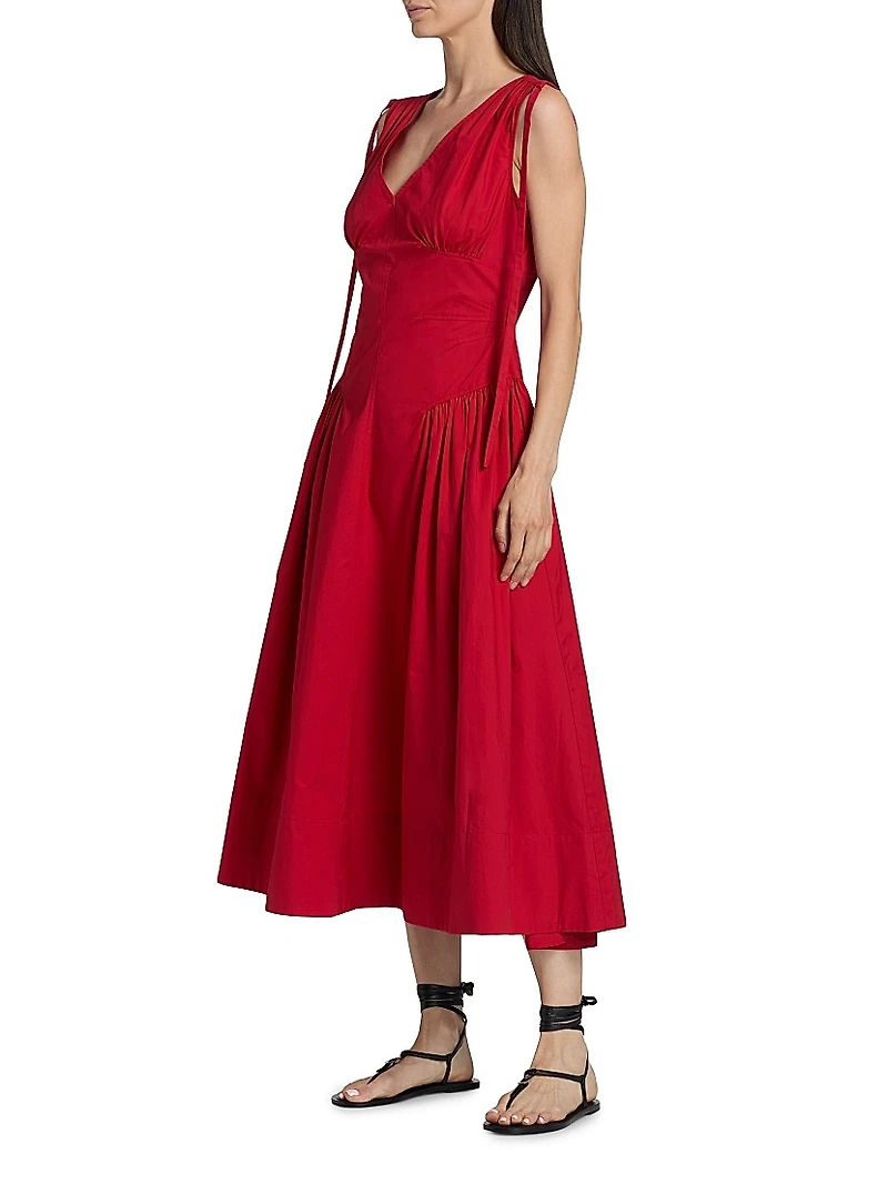 Clayton Cotton Poplin Midi-Dress
