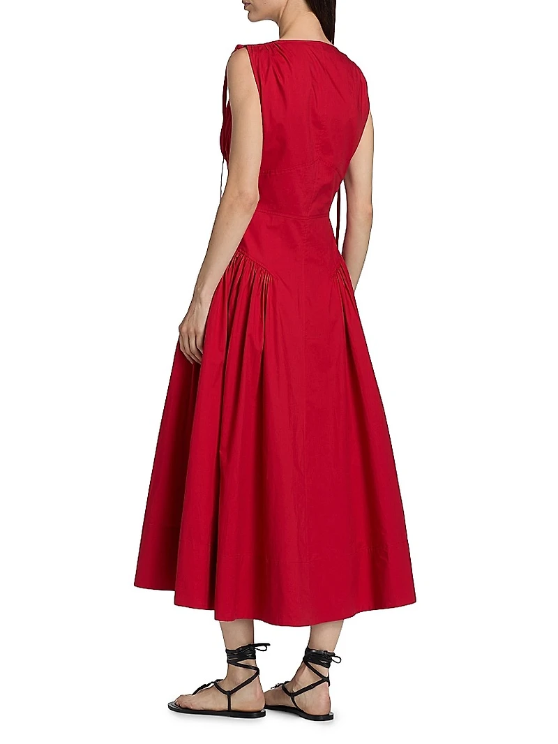 Clayton Cotton Poplin Midi-Dress