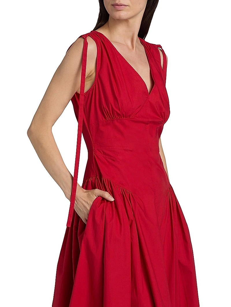 Clayton Cotton Poplin Midi-Dress