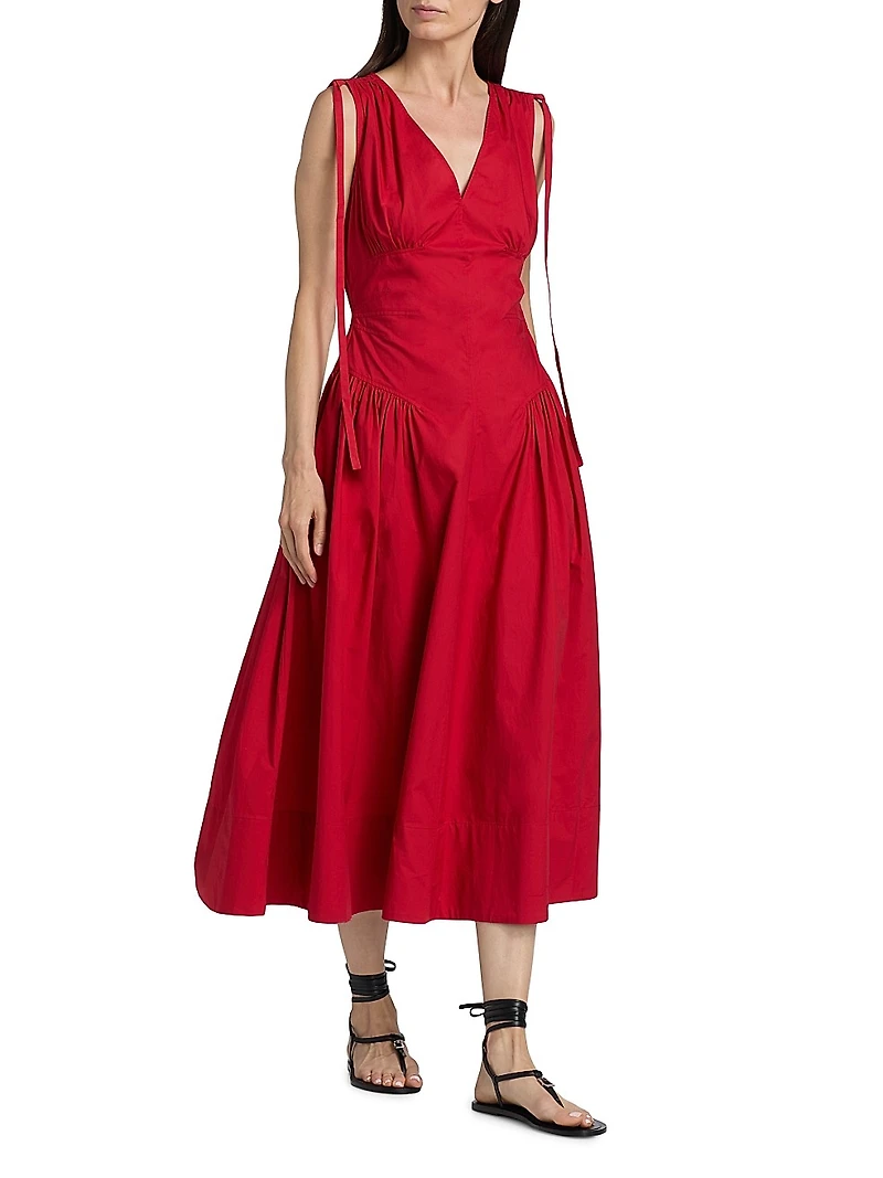 Clayton Cotton Poplin Midi-Dress