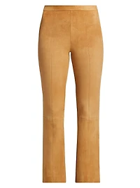 Ankle Flare Suede Pants