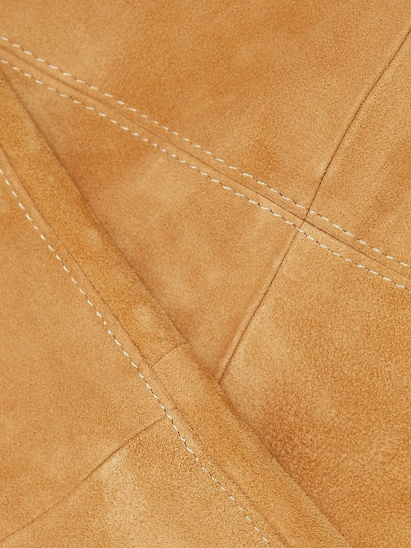 Ankle Flare Suede Pants