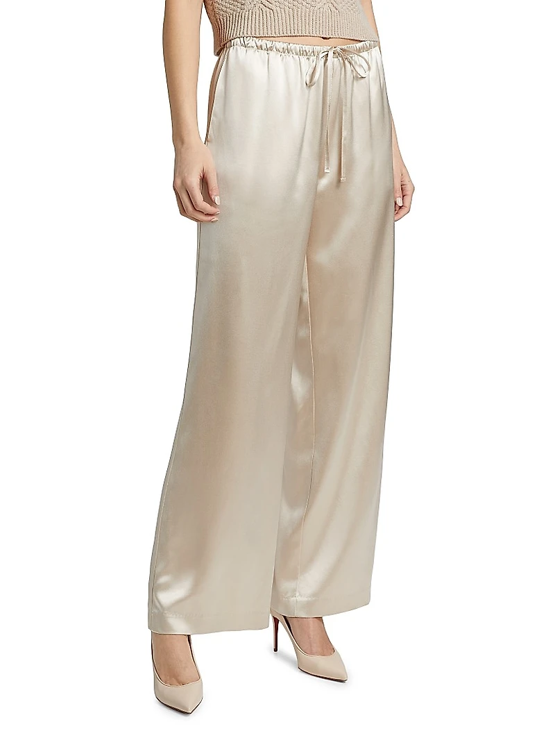 Kauai Silk Wide-Leg Pants