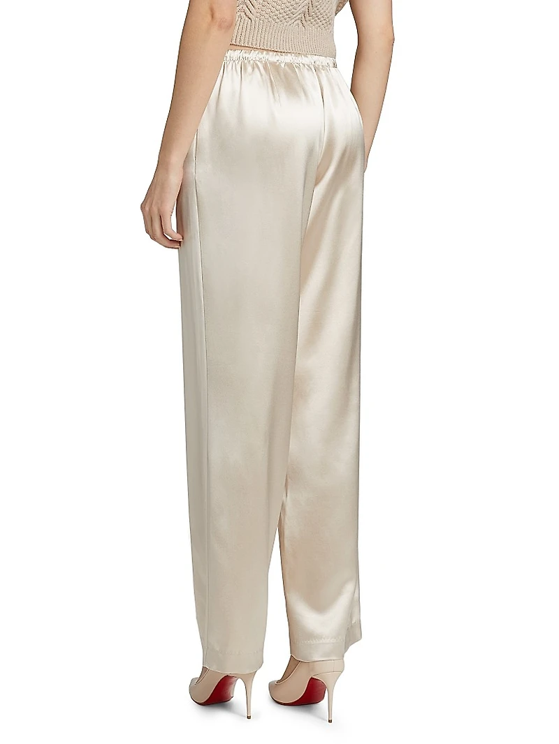 Kauai Silk Wide-Leg Pants