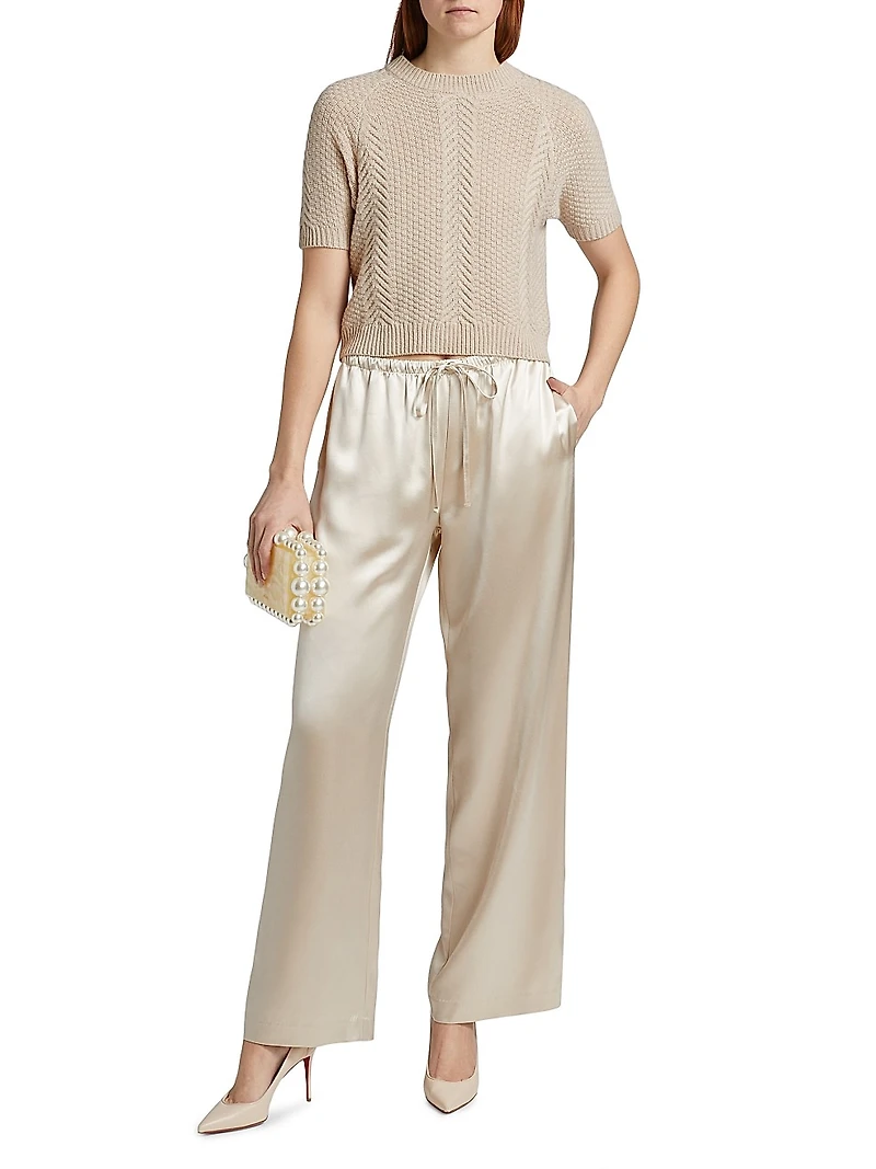 Kauai Silk Wide-Leg Pants