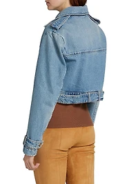The Denim Cropped Trench Jacket
