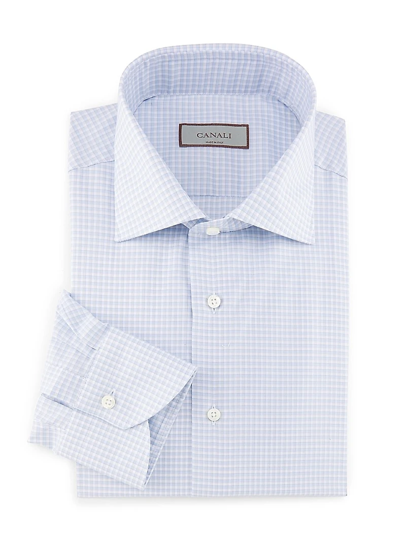 Checked Cotton Dress Shirt