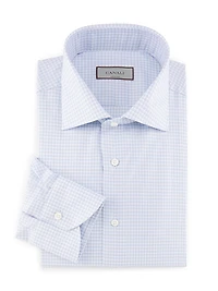Checked Cotton Dress Shirt