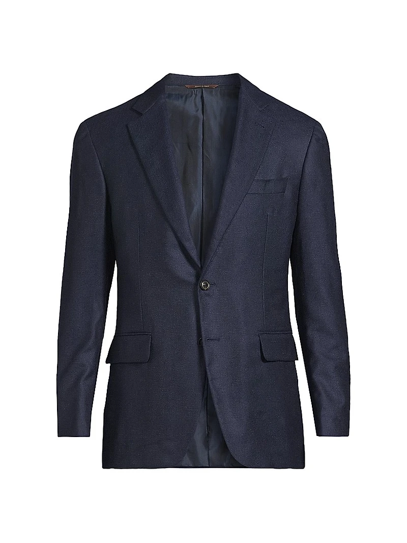 Solid Silk-Cashmere Sport Coat